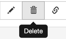 The delete button
