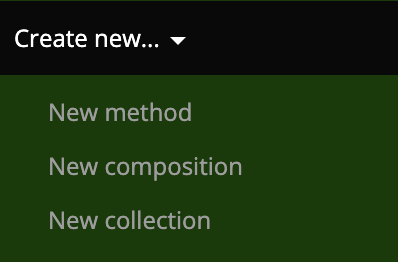 Dropdown Menu Create New