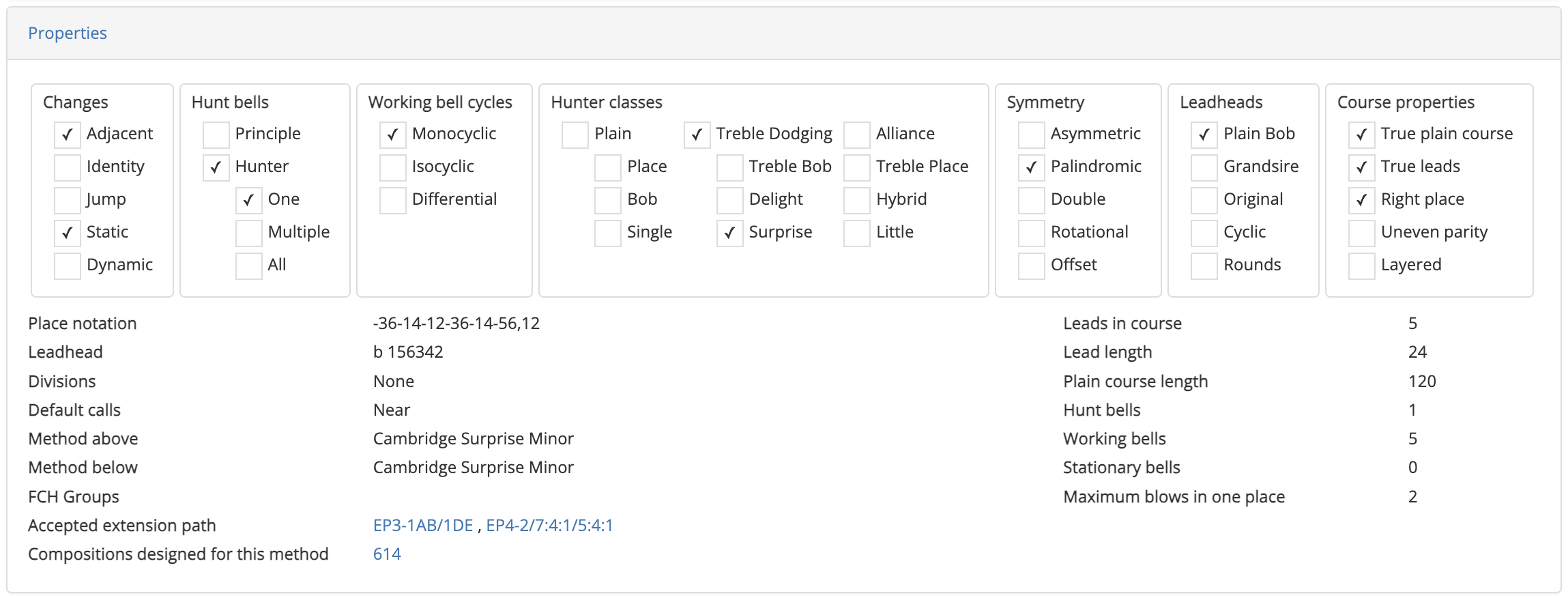 Properties tab expanded